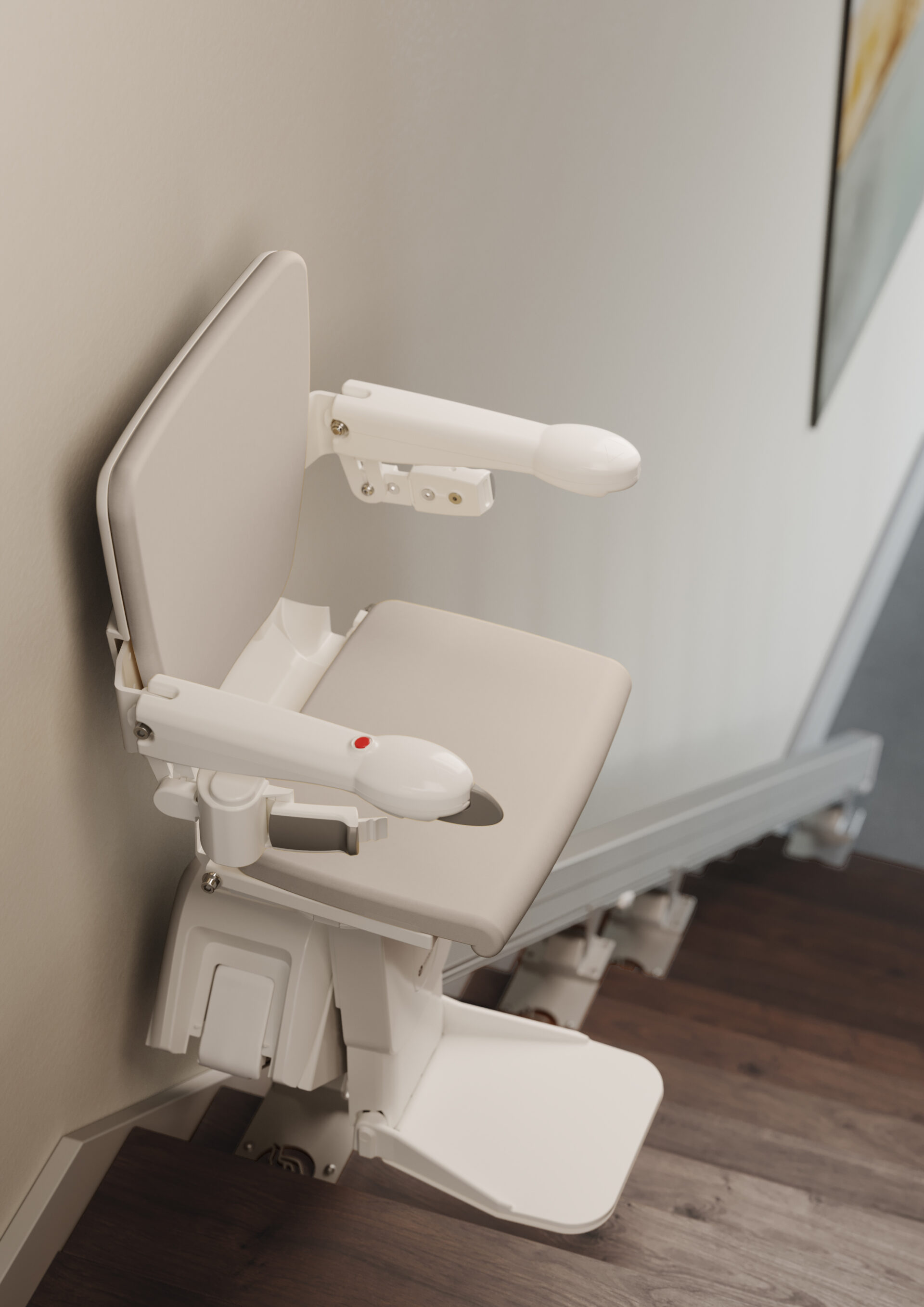 Handicare 1100 Straight Stairlift - Zero Intrusion - Top of the Stairs