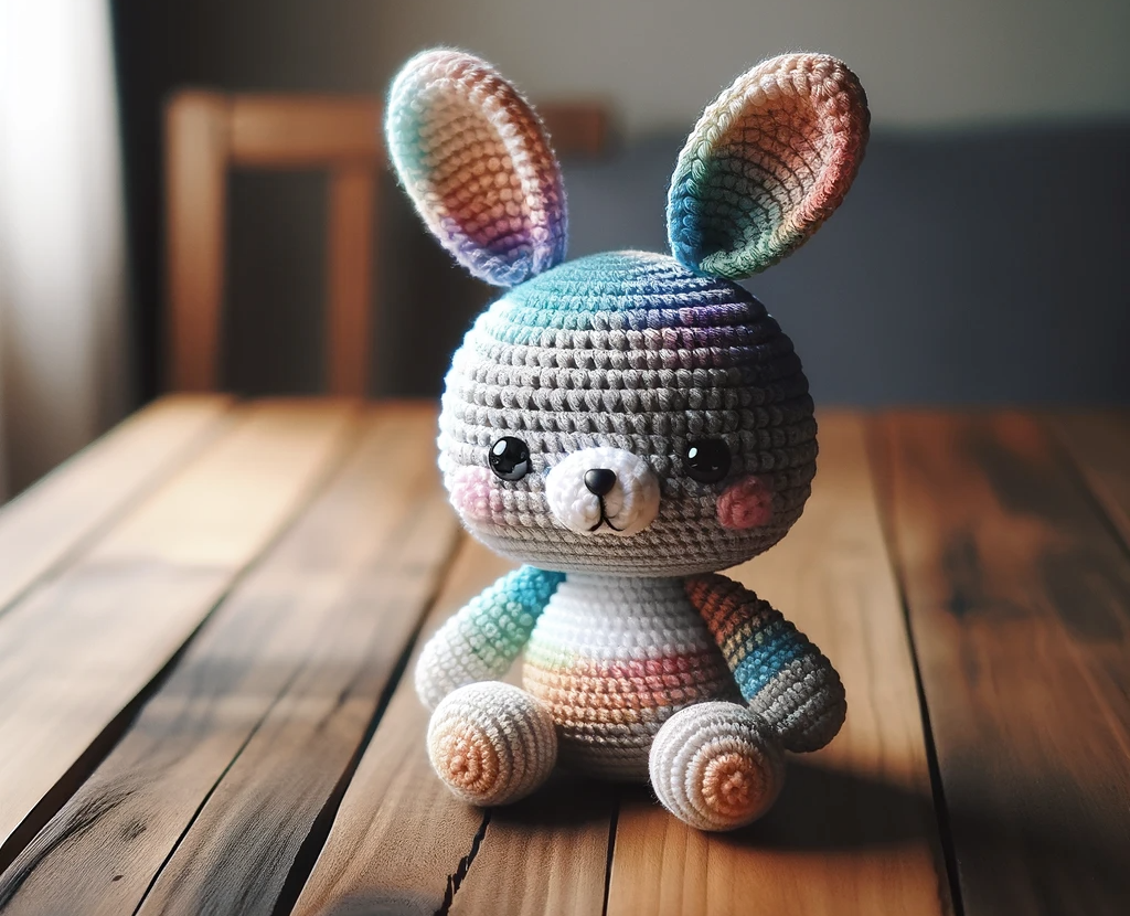 AI generated Crochet rabbit toy