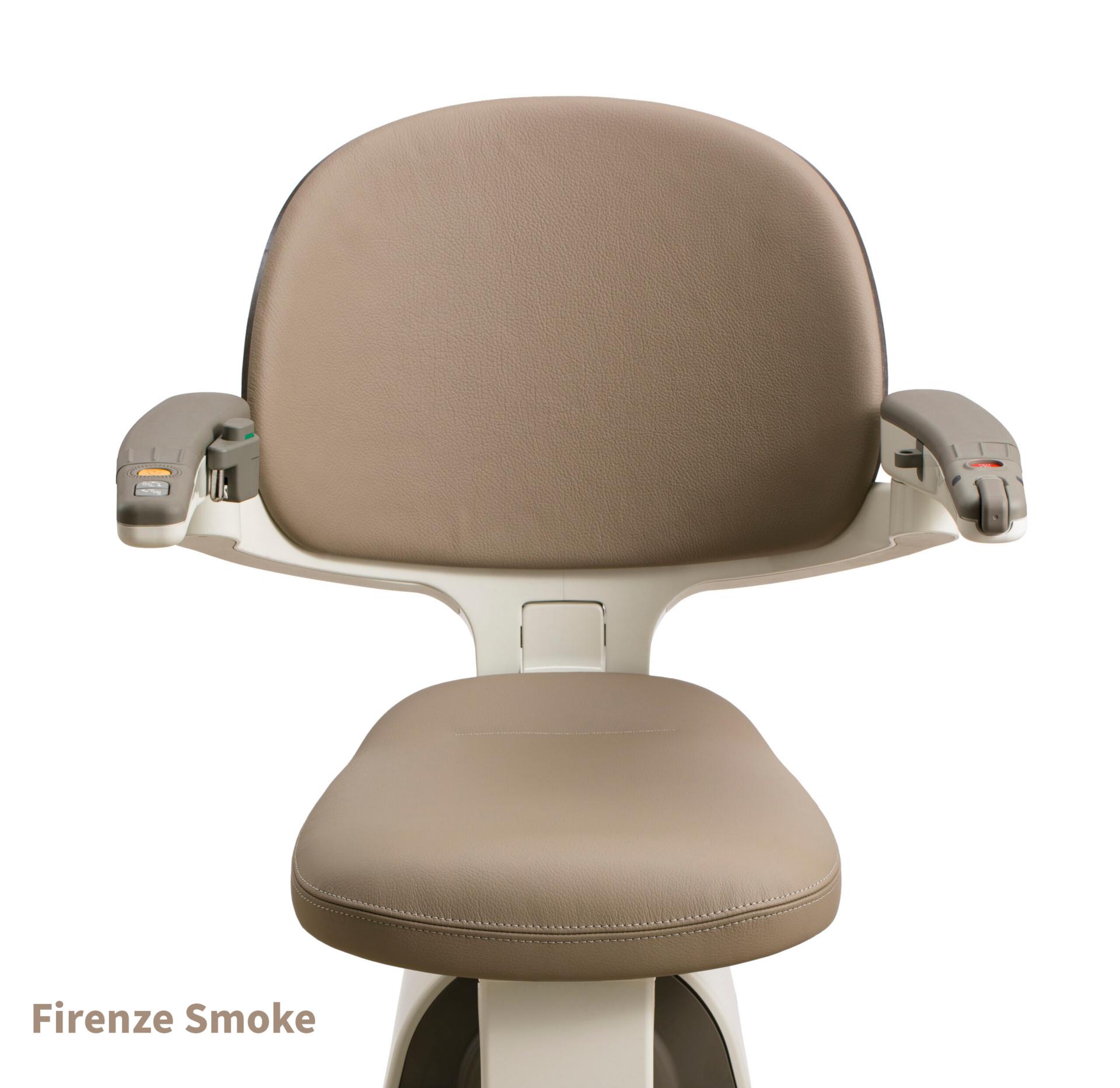 Flow X Stairlift with the Firenze smoke seat colour