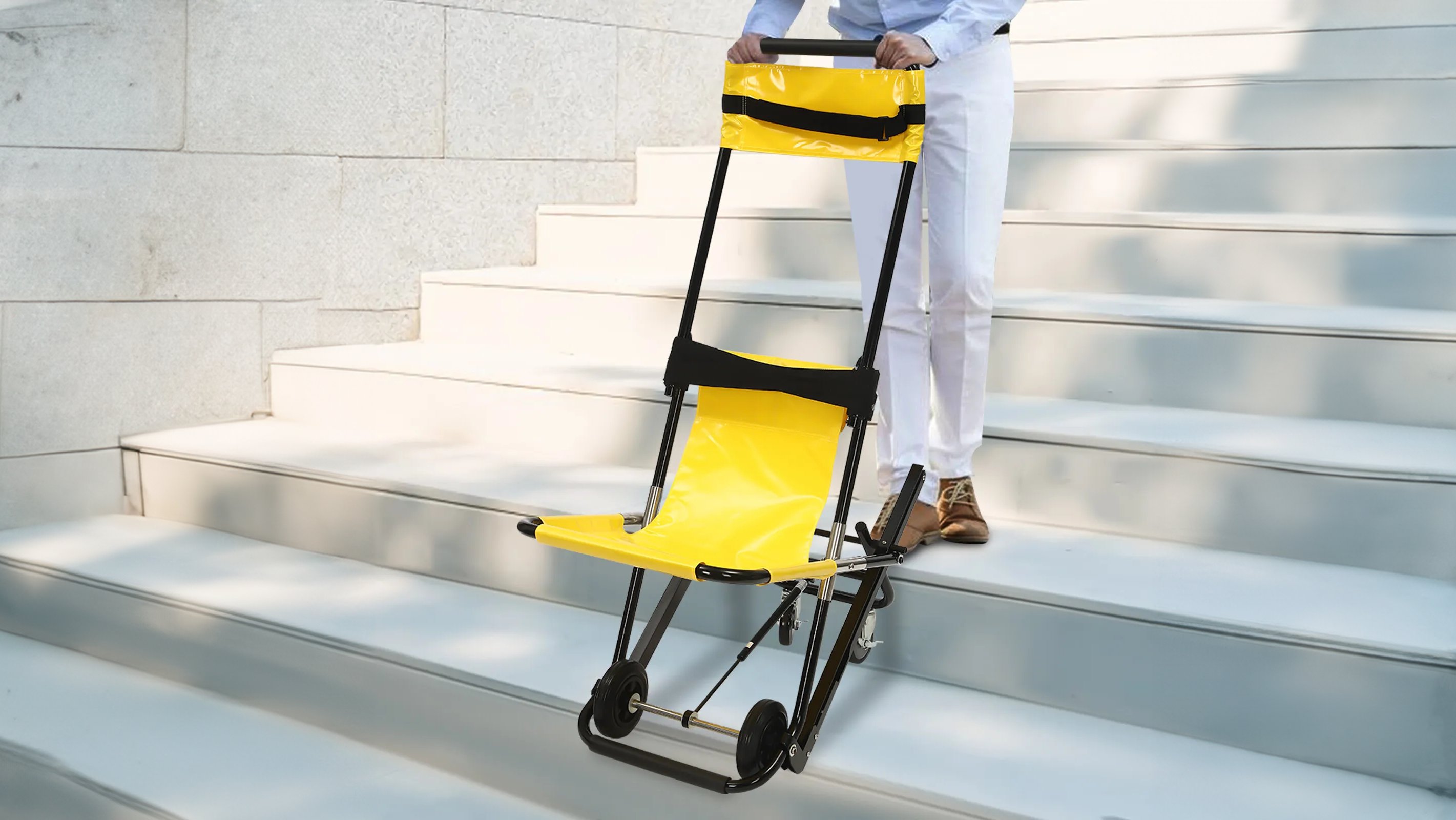 a manual wheel stair climber
