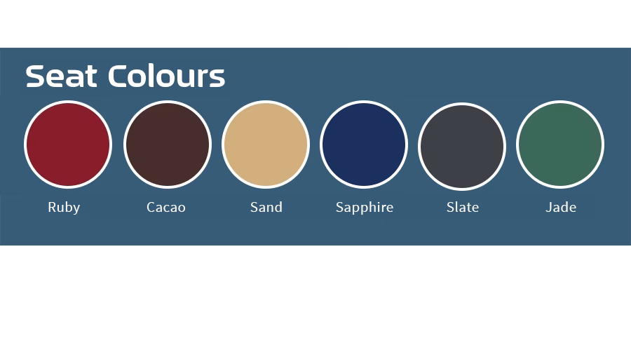 Handicare 1000 Seat Colours