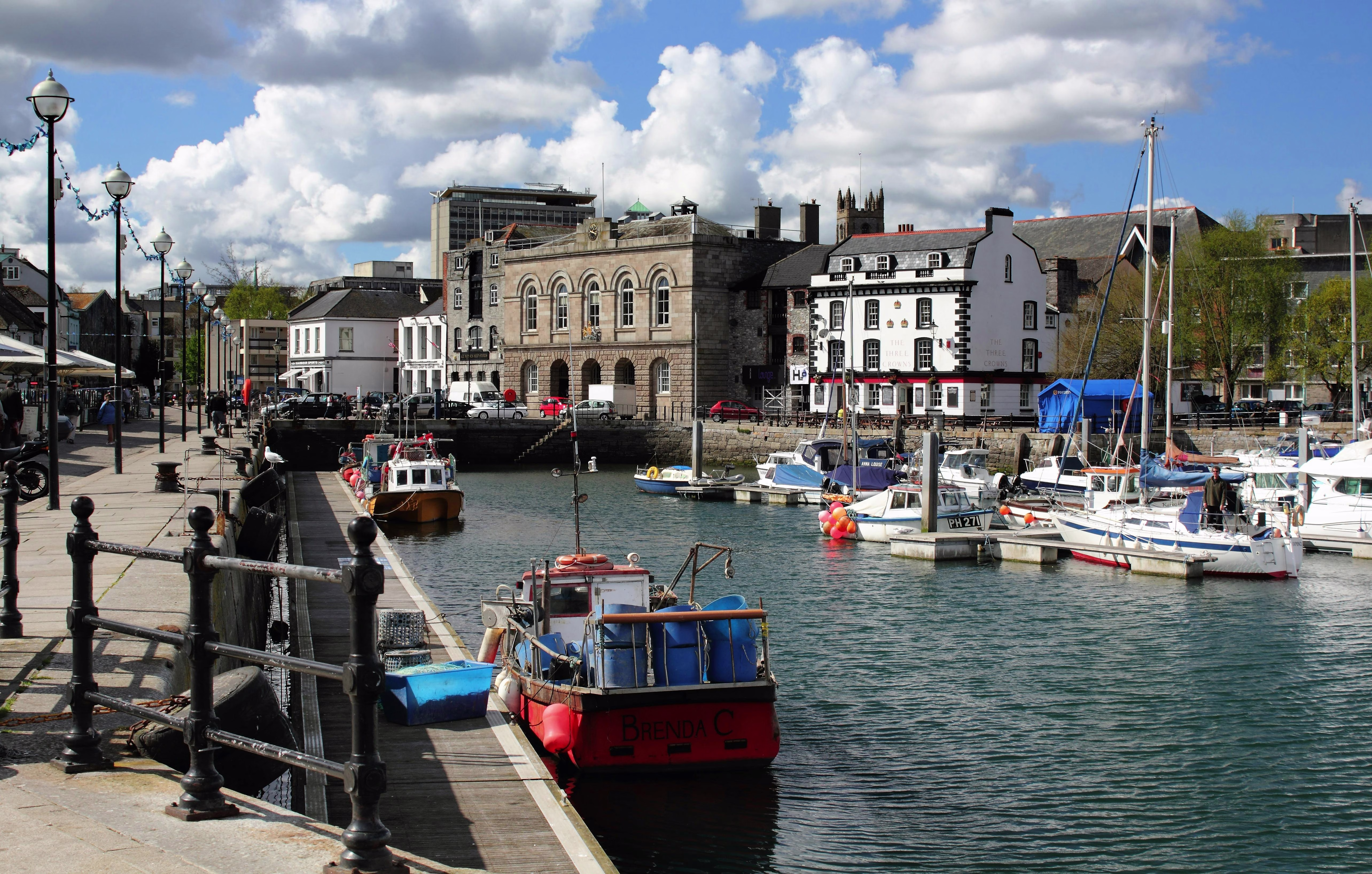 Plymouth Landscape of a canal with boats
