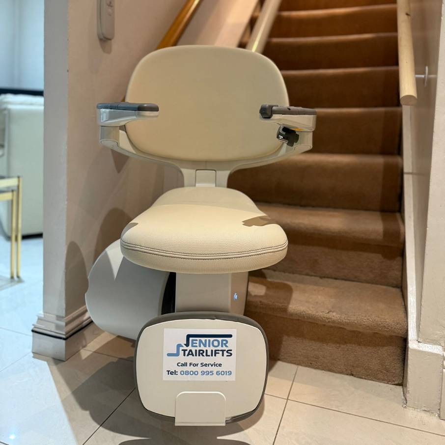 A cream flow x installed by senior stairlifts