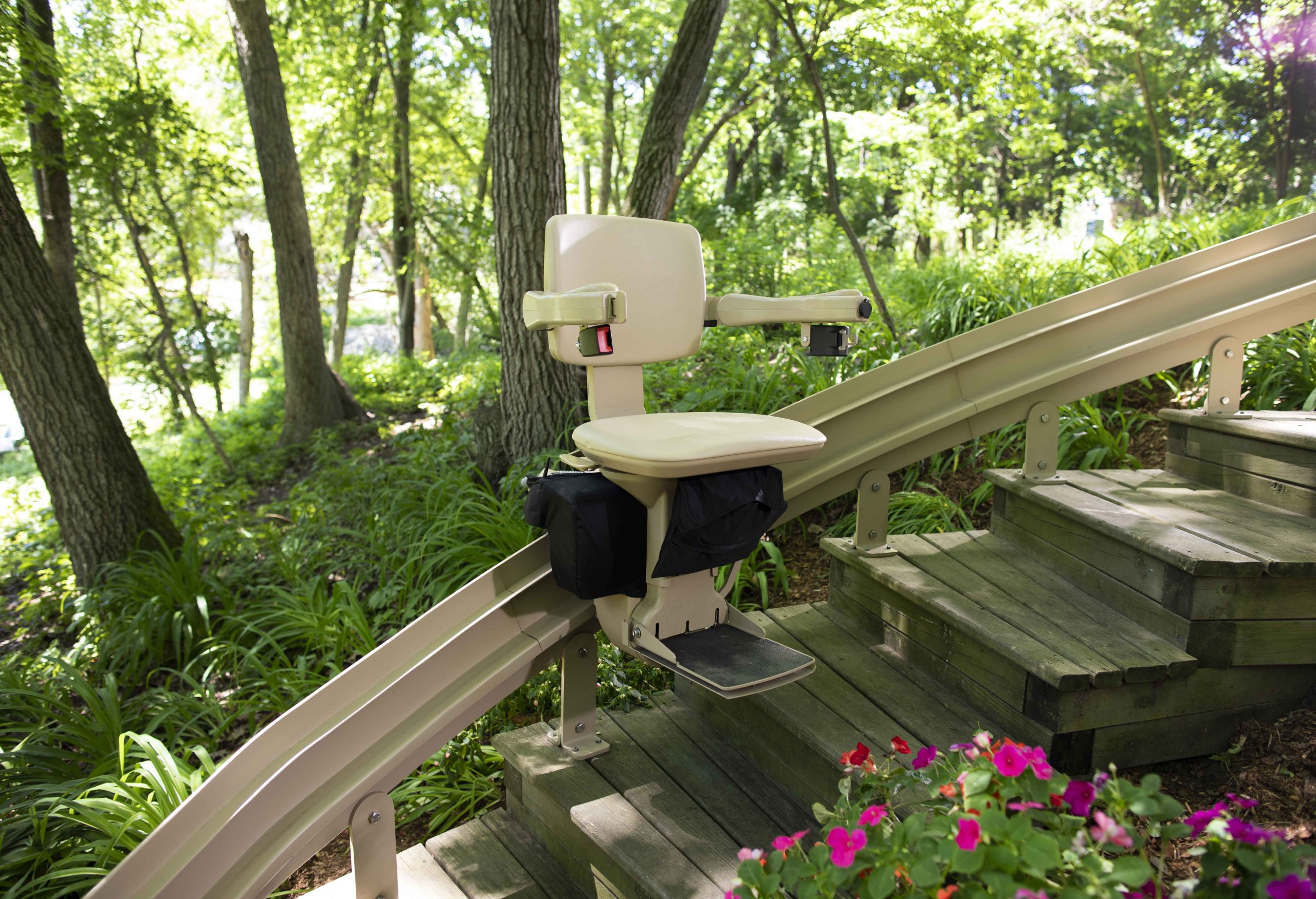 a bruno elite curved stairlift in travel