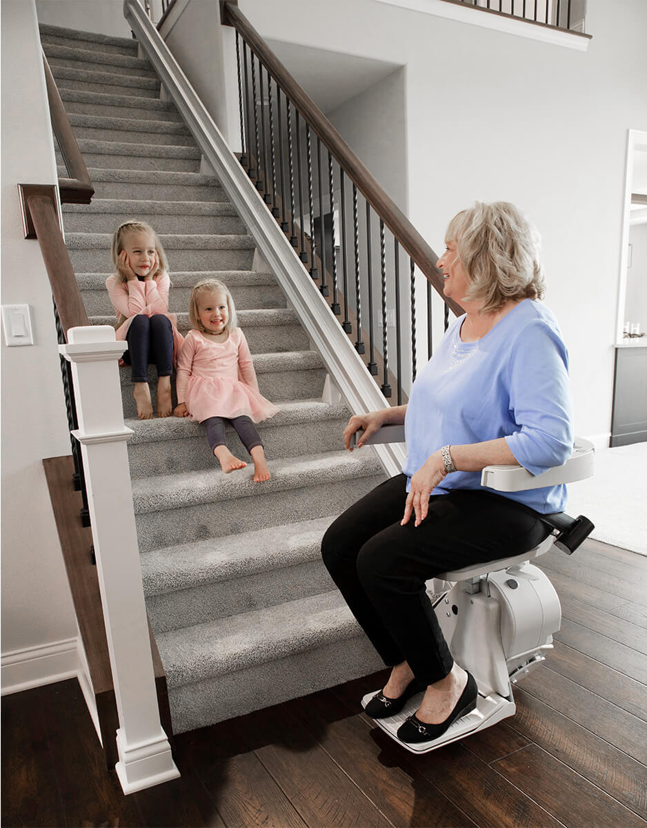 Lady on Bruno Elan Stairlift